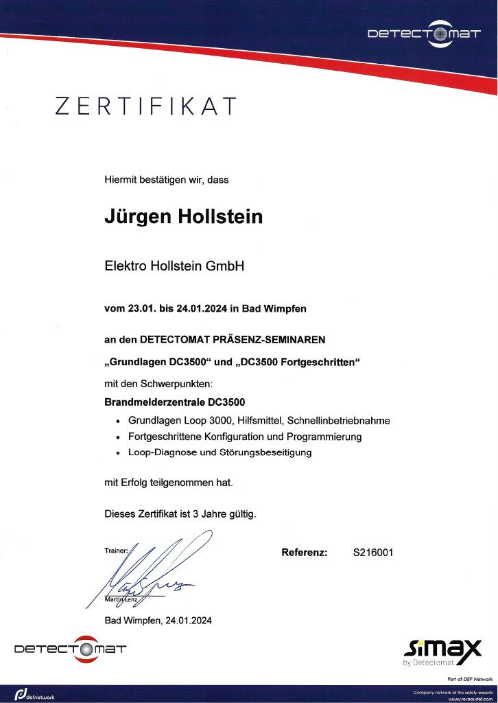 Detectomat Brandschutz J.Hollstein